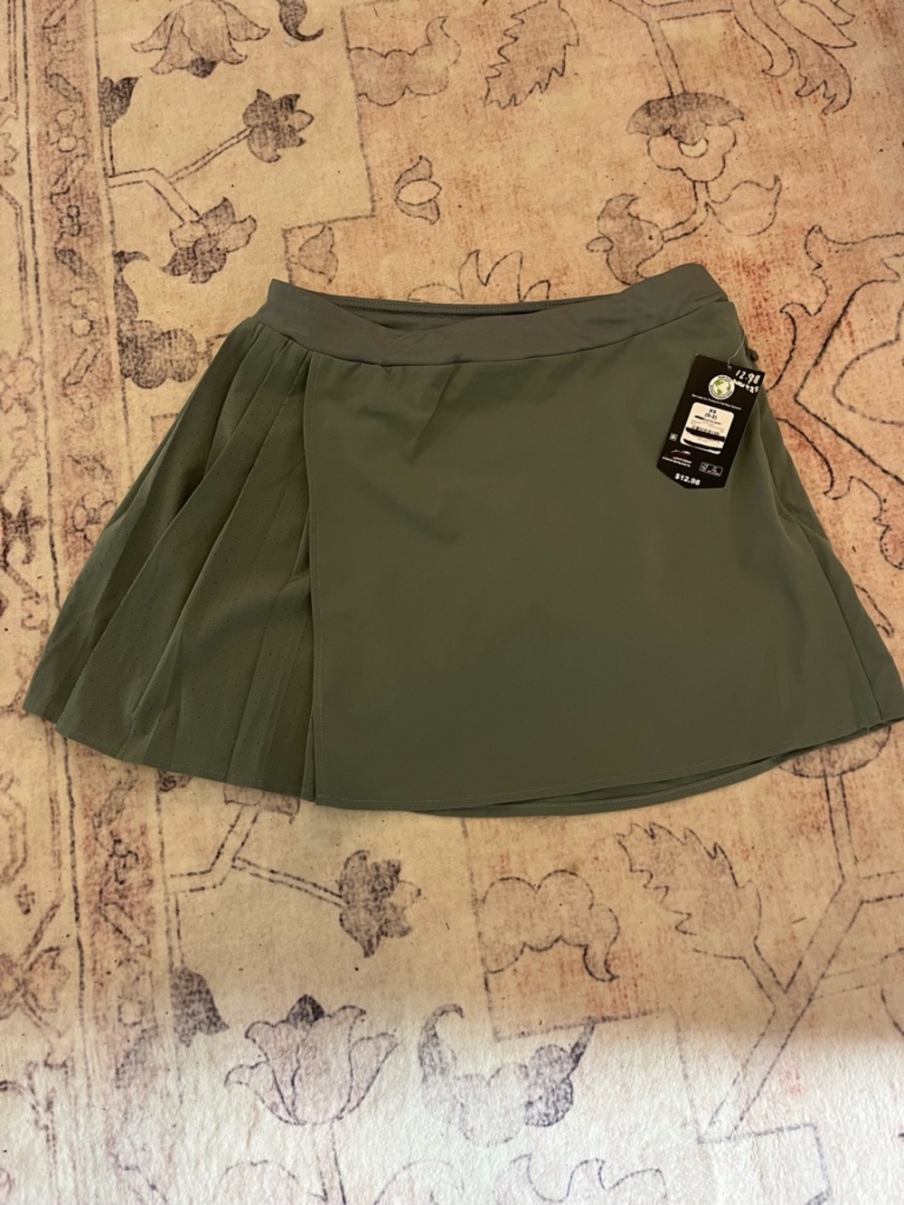 Avia Olive Green Athletic Pleated Skort